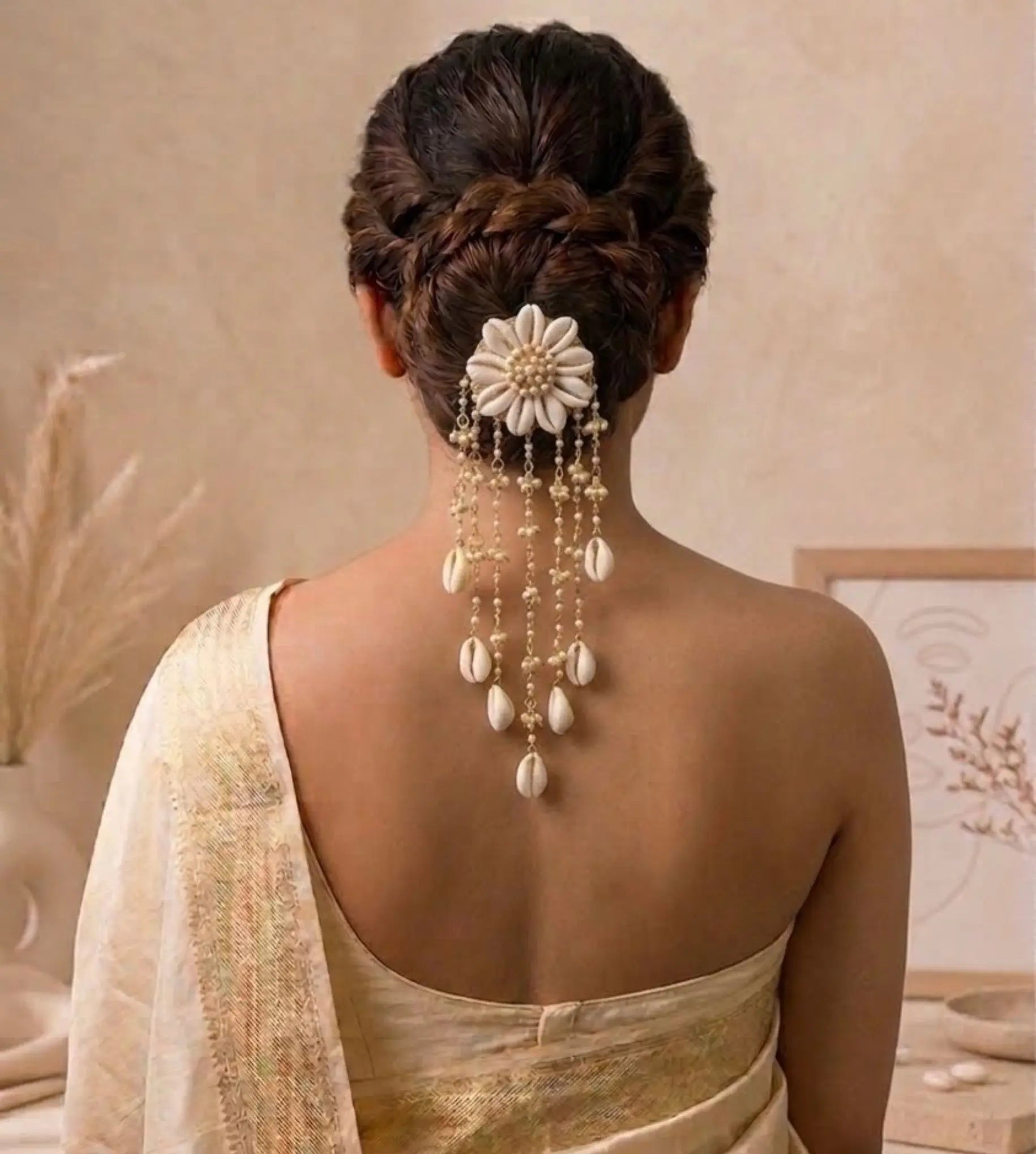 The Bloom & Shell Style Hair Pin Zayra Pearls | The Floral Brides