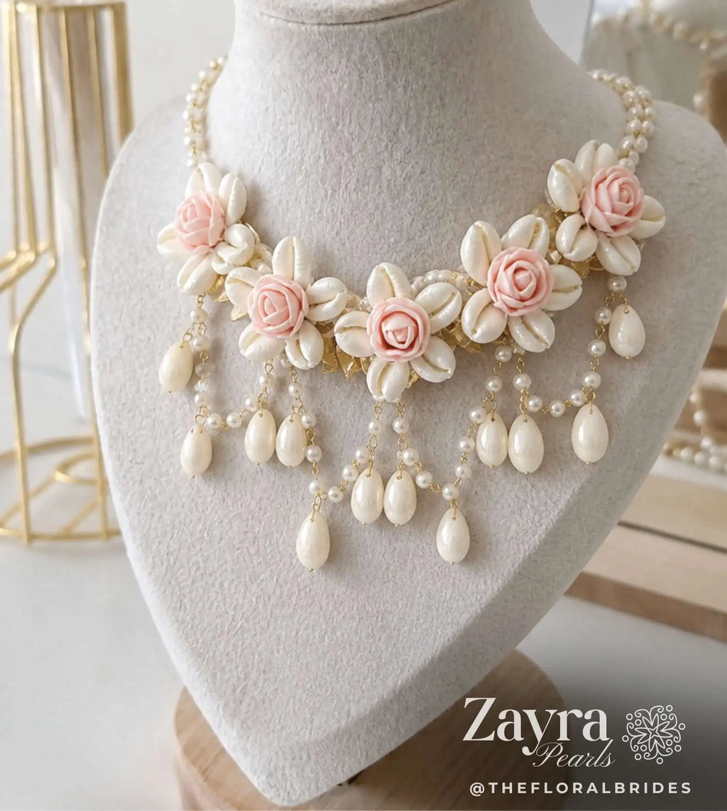 Peach Blossom Cowrie Shell Haldi Set